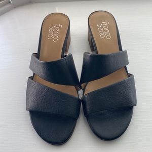 Franco Sarto leather slides. Size 8